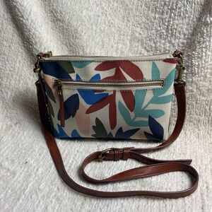Floral Canvas Crossbody Bag